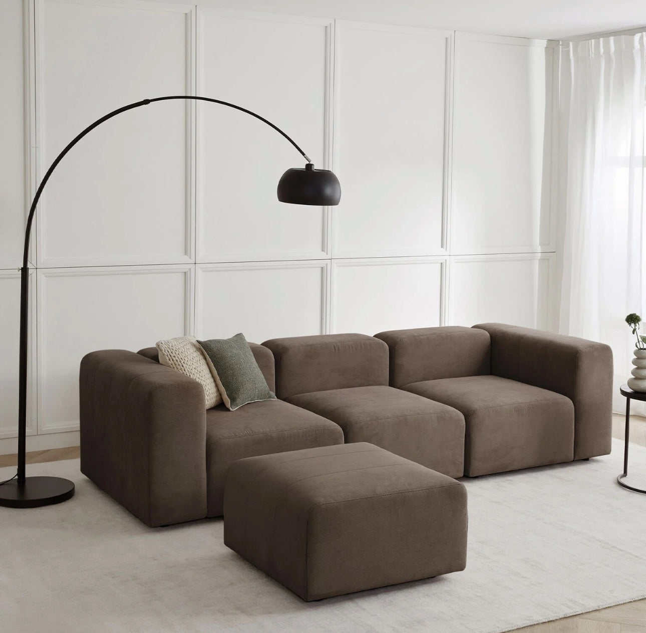 Canapé 4 places avec pouf BALI