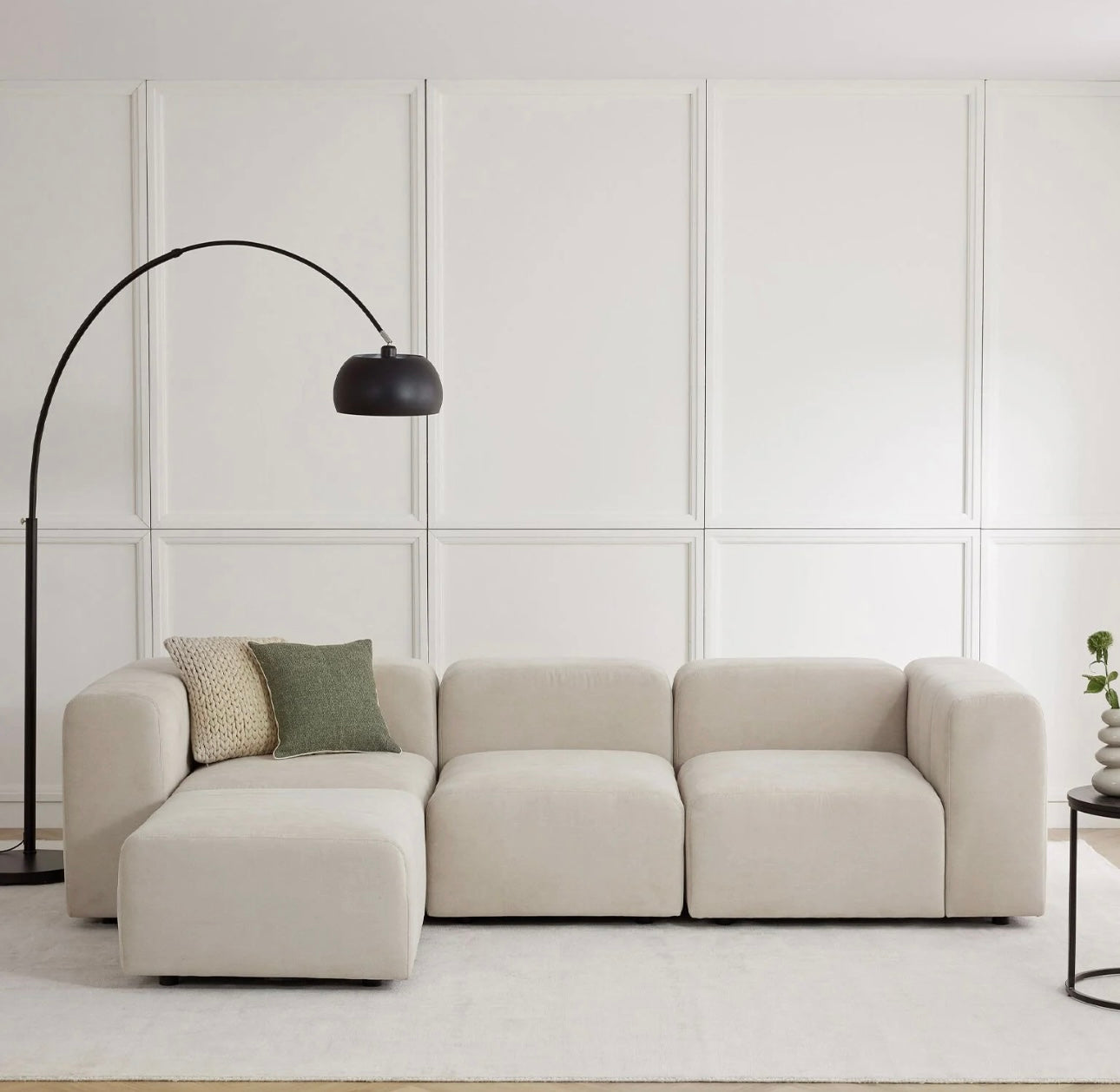 Canapé 4 places avec pouf BALI