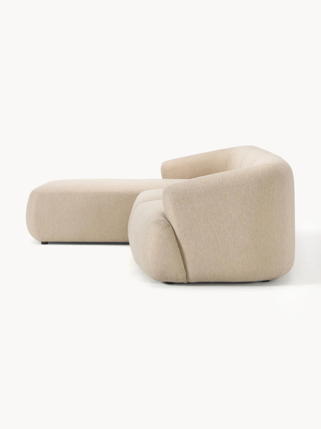 4-seater sofa with chaise longue in NOBU fabric