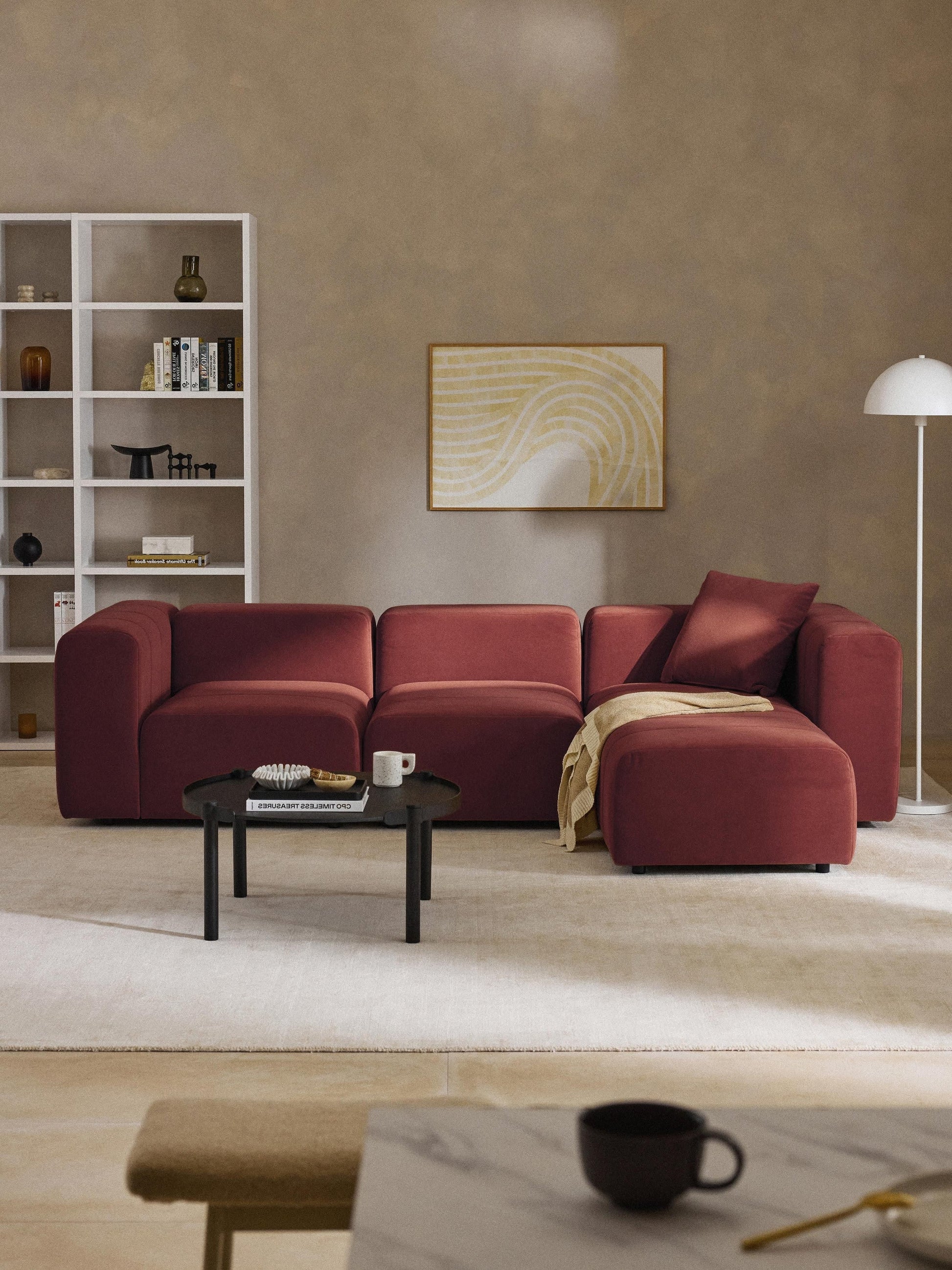 Canapé 4 places avec pouf BALI