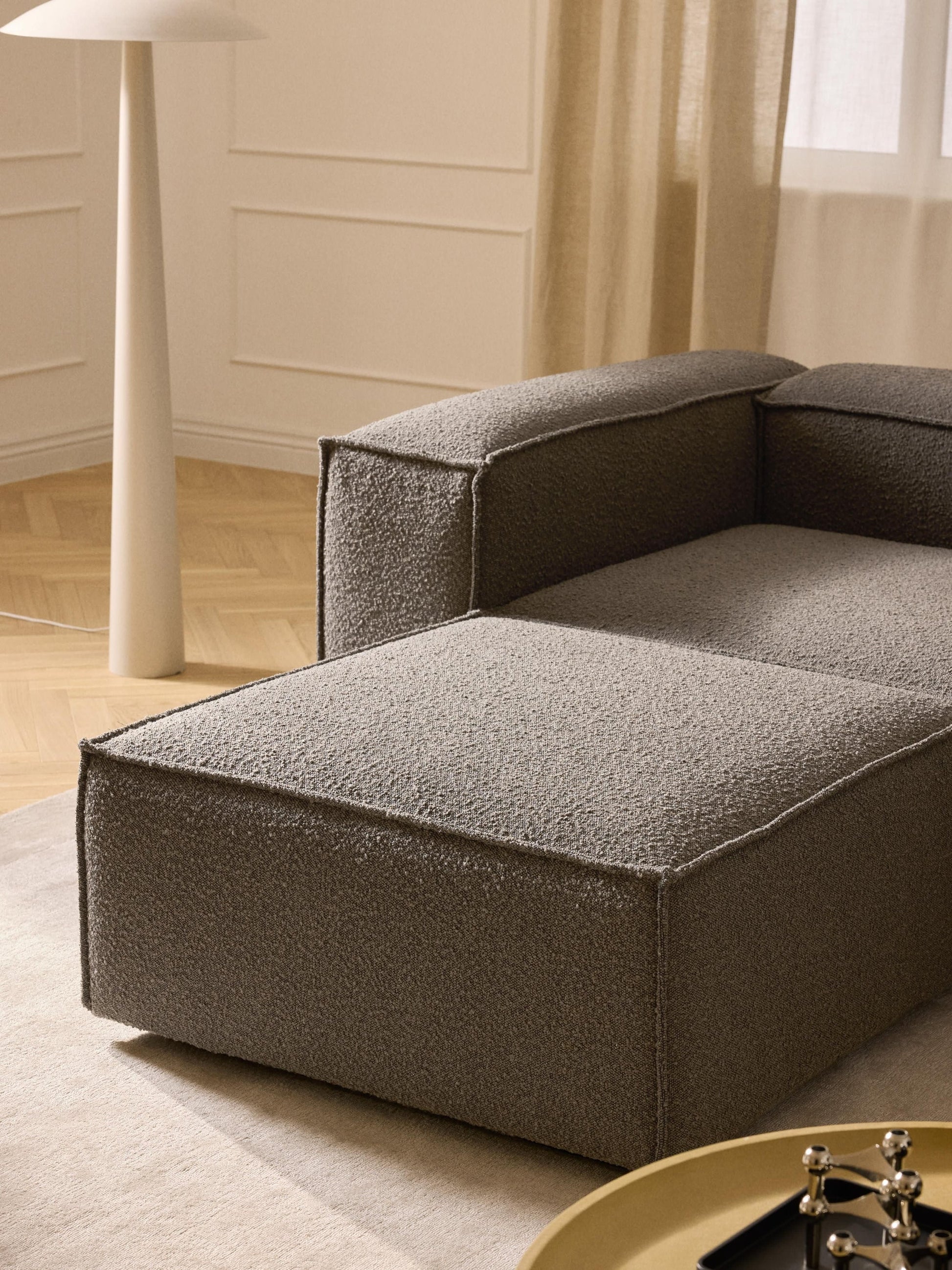Canapé Teddy 4 places avec pouf VIYA