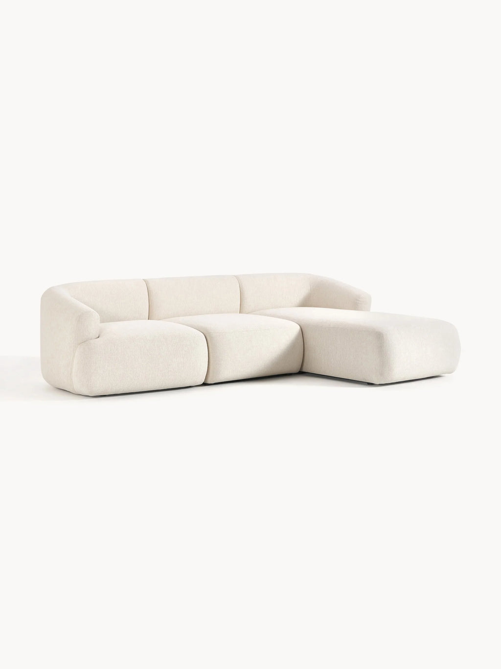 4-seater sofa with chaise longue in NOBU fabric