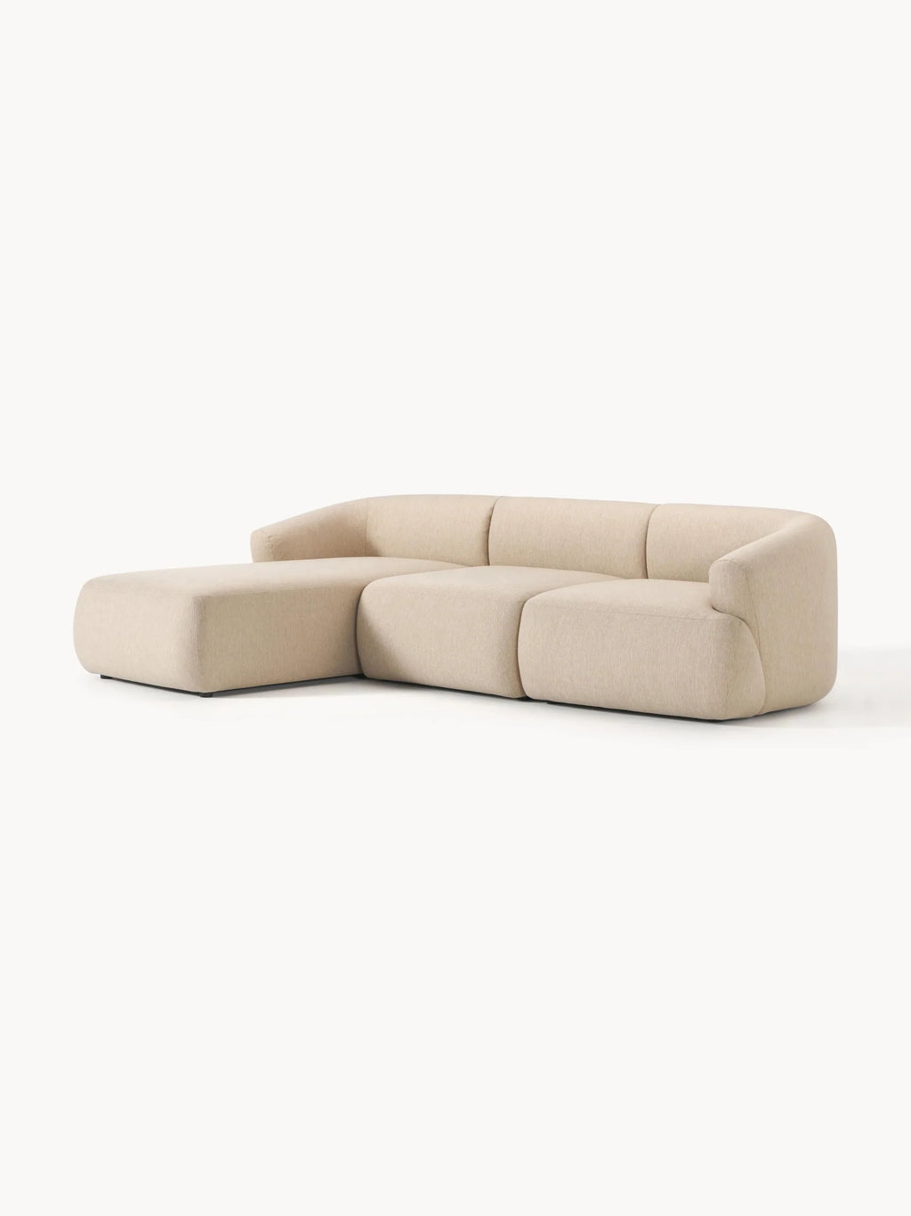 4-seater sofa with chaise longue in NOBU fabric