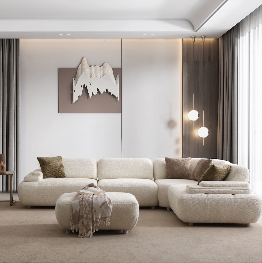Canapés 6 places avec pouf RIVIERA
