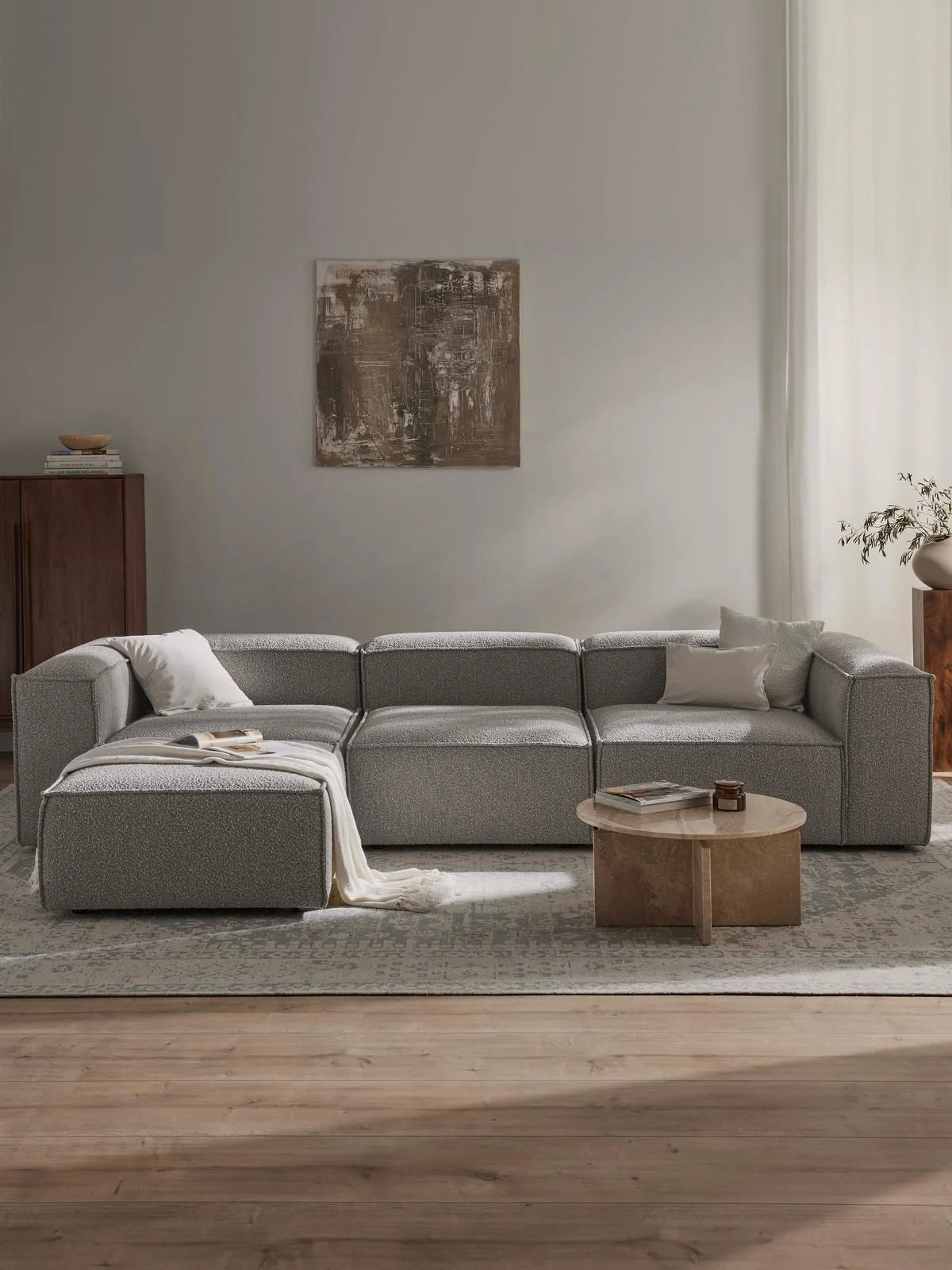 Canapé VIYA 3 places avec pouf - Atelier Moderne
