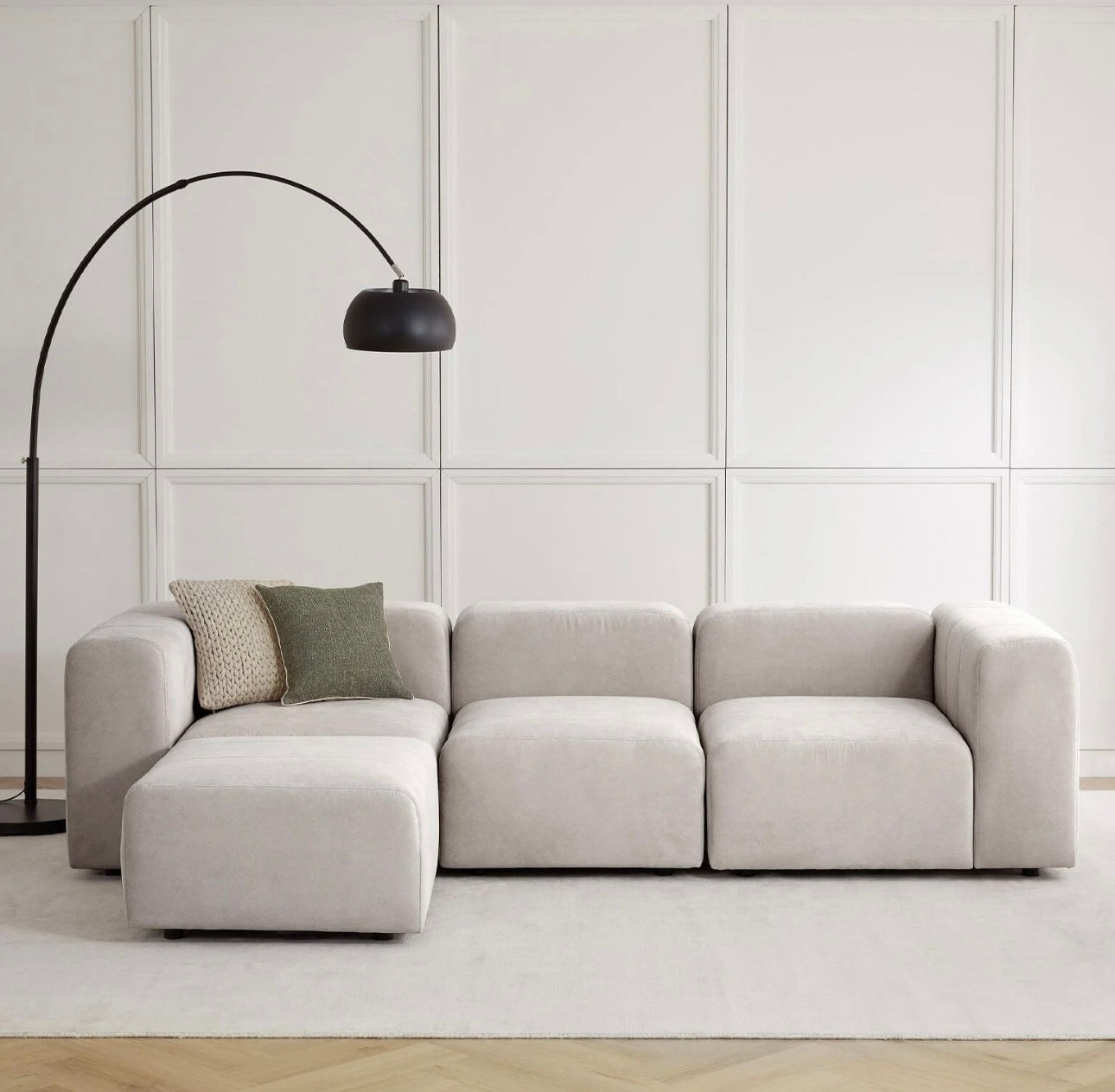 Canapé 4 places avec pouf BALI