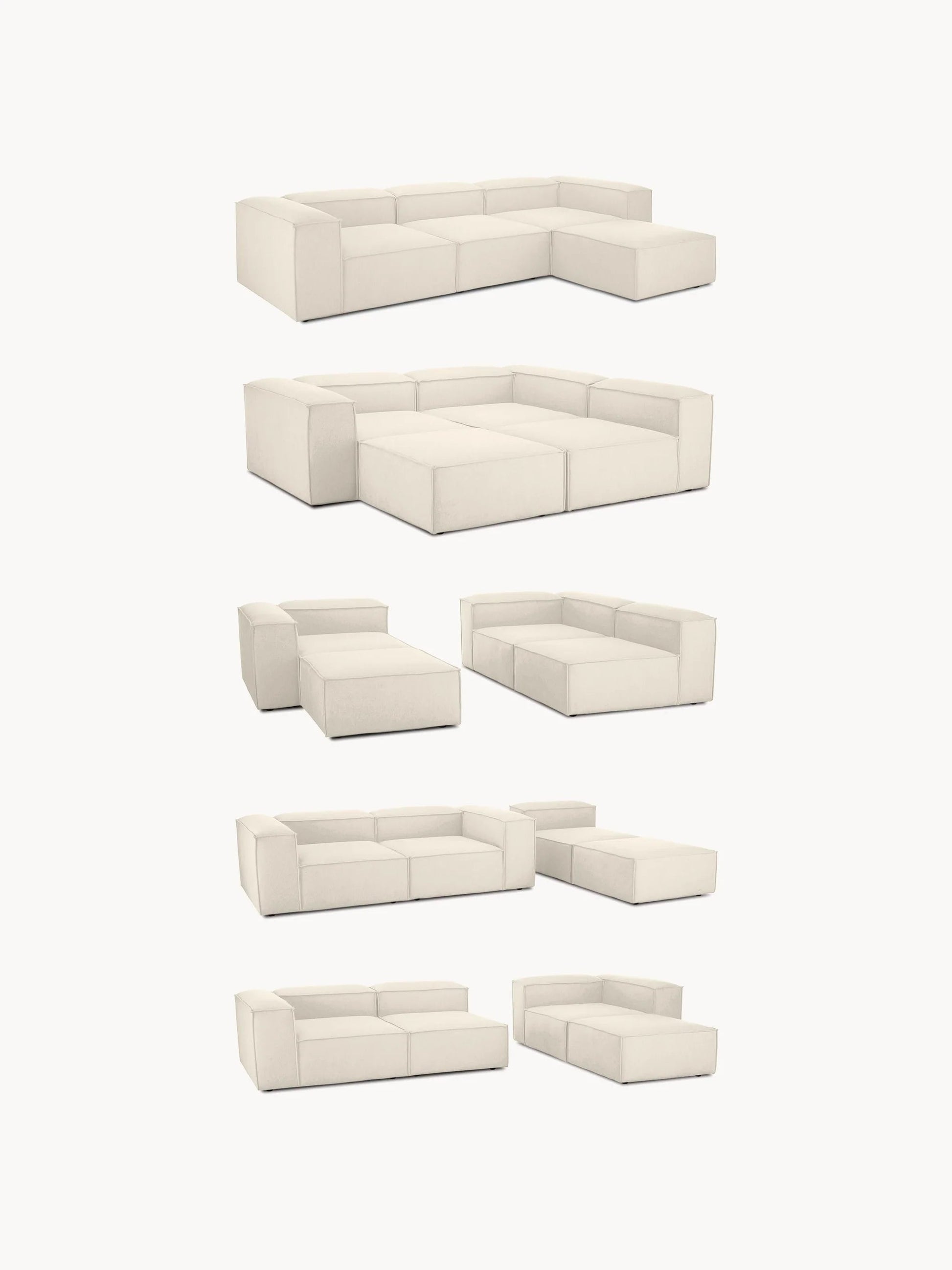 Canapé VIYA 3 places avec pouf - Atelier Moderne